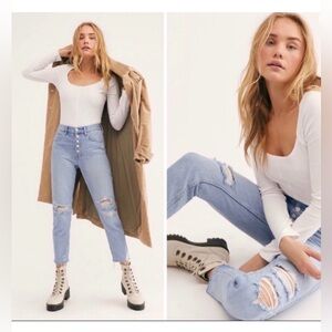 We The Free Blossom Rigid Distressed Skinny Jeans